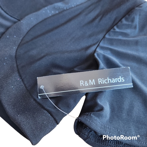 R & M Richards NWT Black Cropped Jacket/Coverlet/Shrug with Sparkle Trim 6P - Picture 7 of 11